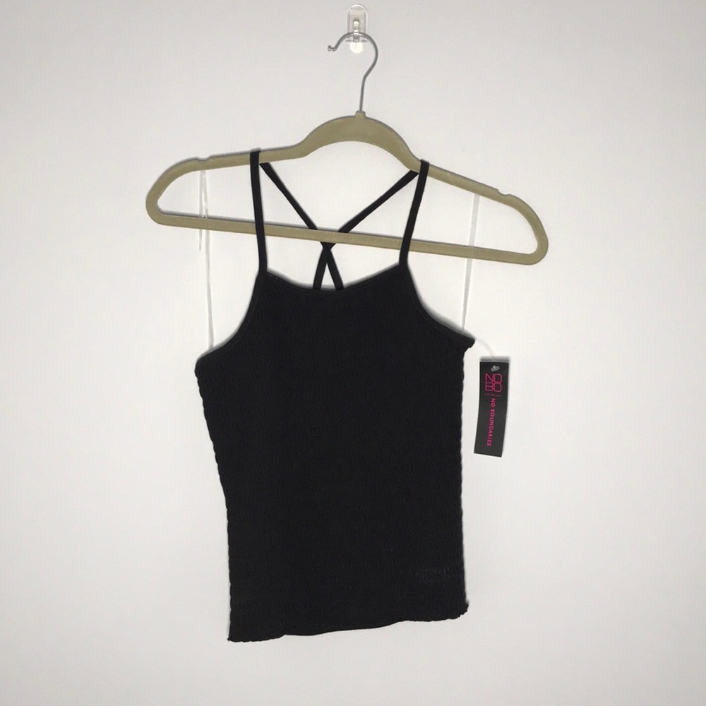 black ribbed tank top